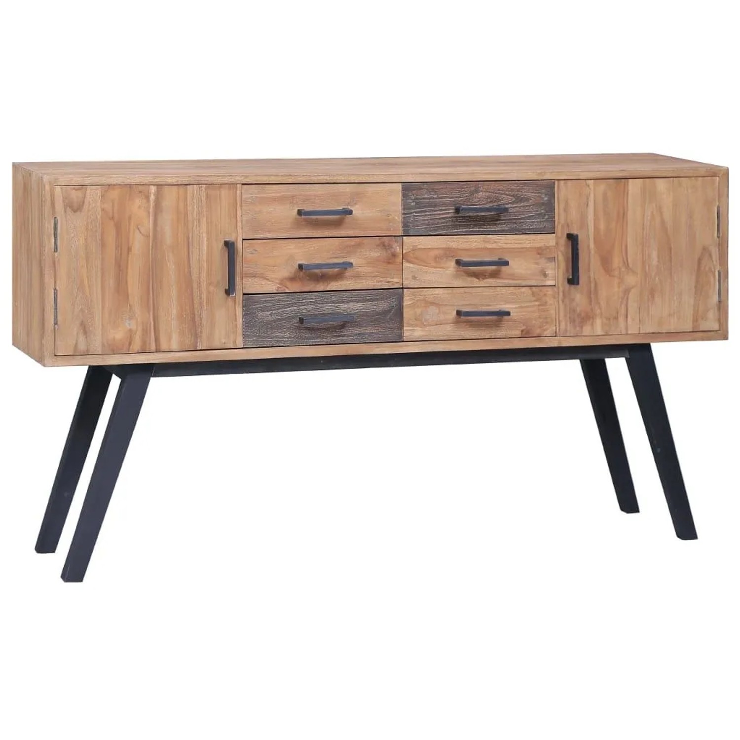 vidaXL Beistellschrank 110x30x75 cm Massivholz Teak 285314