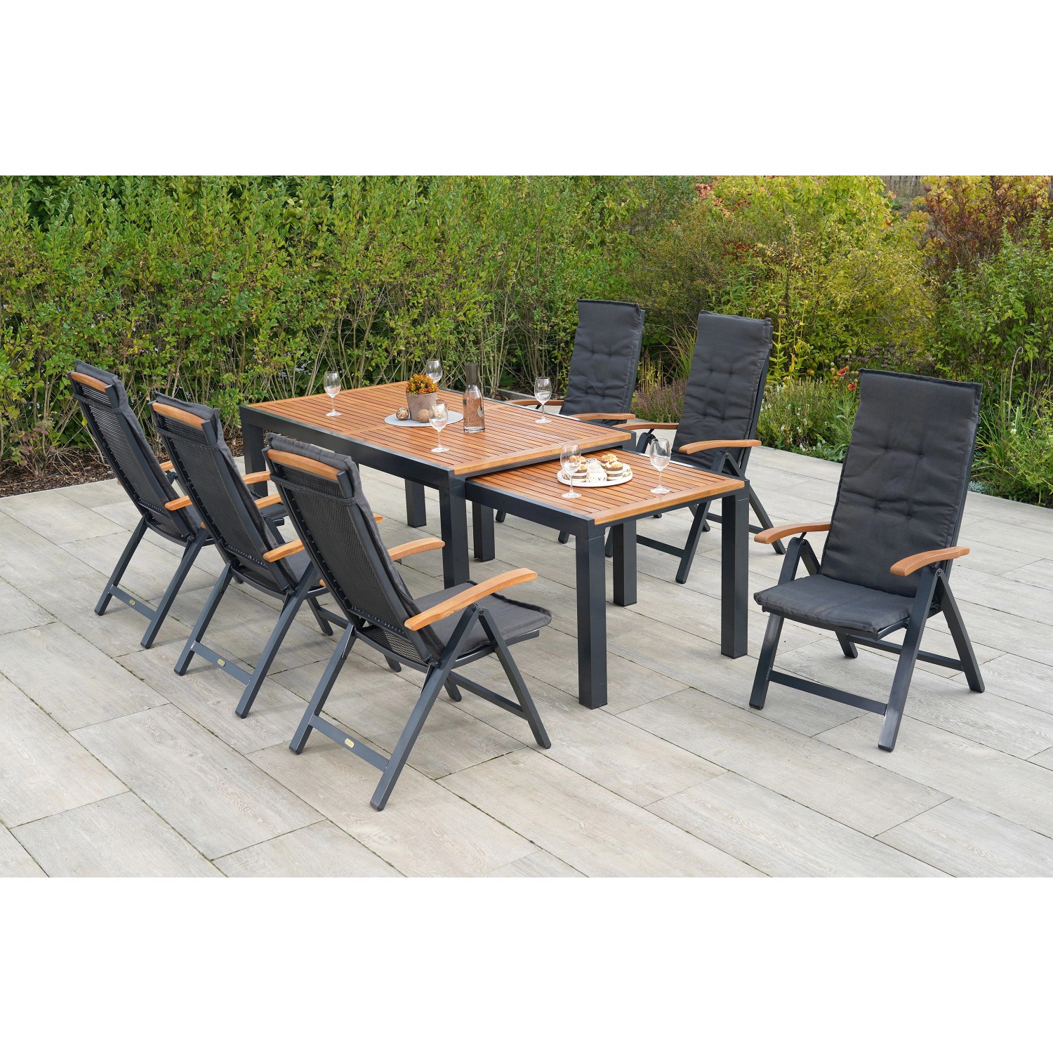 Merxx Gartenmöbel-Set Tilos 14-teilig mit Ausziehtisch
