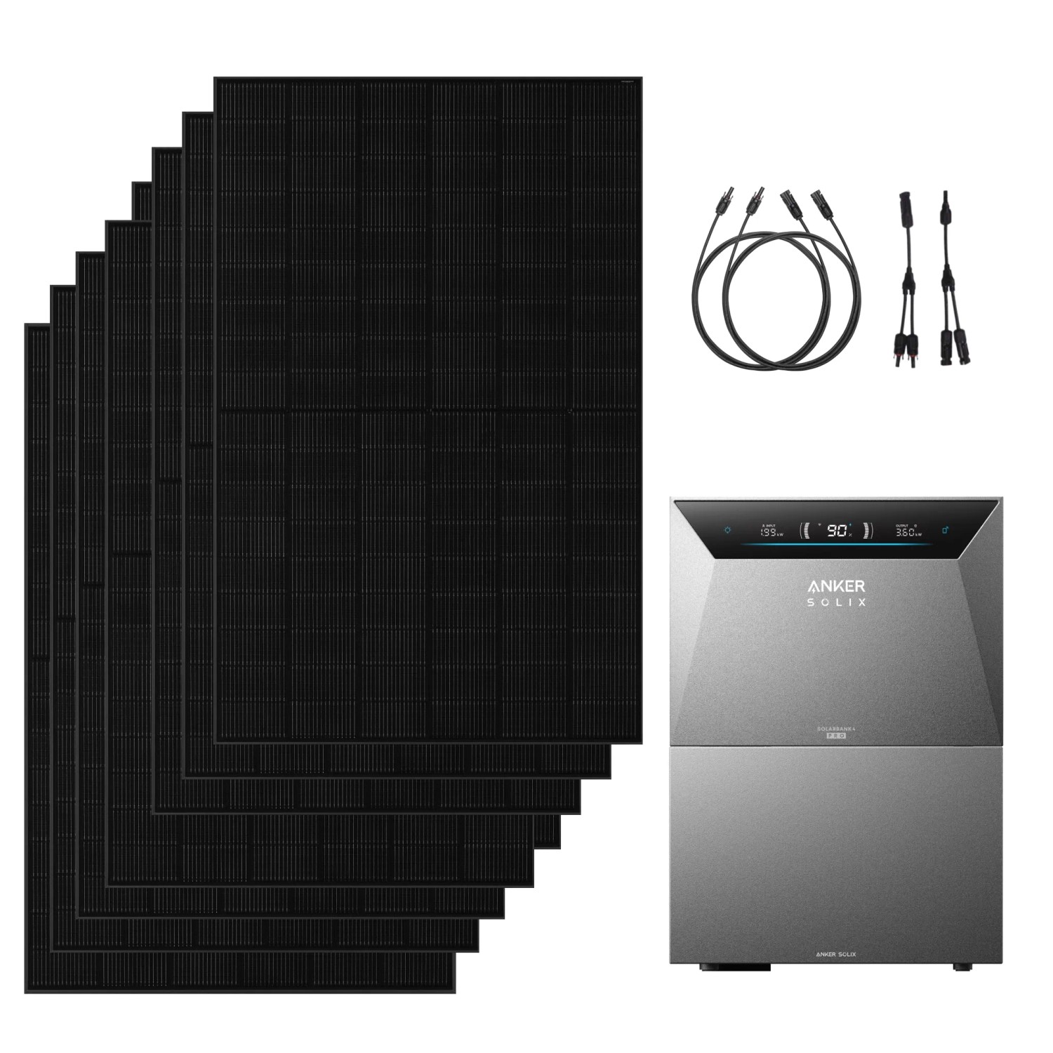Anker Solix 4000W PV Komplettset mit Solarbank 4 E5000 Pro Mit 1 BP5000 Erweiterungsakku