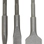 LUX Meißel-Set Comfort SDS-Plus, 3-teilig: Spitz-, Flach- und Spatmeißel für Bohrhammer.