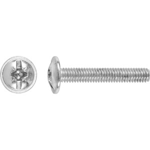 Möbelschraube Flachkopf, Ø 4 mm x 50 mm, Stahl, 8 Stück, für robuste Möbelverschraubungen.