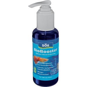 Söll BioBooster zur Nitrat-Entfernung im Aquarium, 100ml Flasche mit Dosierpumpe.