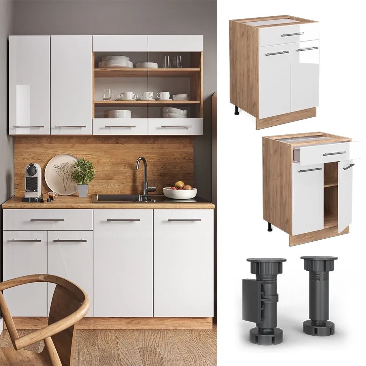 Vicco Küchenunterschrank mit Schublade 60 cm ohne Arbeitsplatte kaufen bei OBI