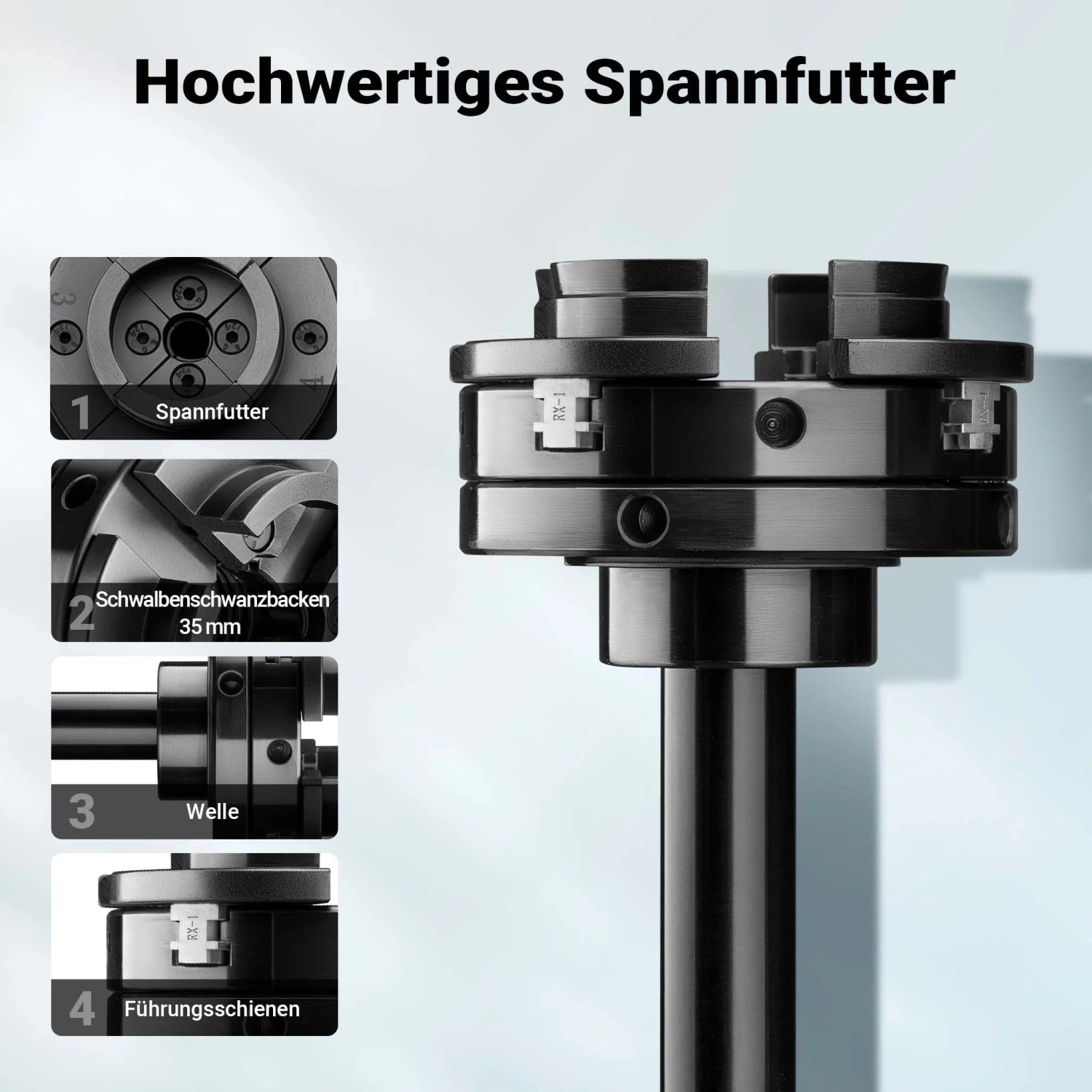 Wiltec Ersatz Spannfutter Drechselbank Drechselfutter M33 X 3,5 Backenfutter_5