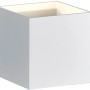 Weiße, matte Trio LED Wandlampe Louis, 4,3W, kubusförmig für indirekte Beleuchtung.