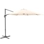 Beiger Svita Ampelschirm aus Aluminium für Garten und Terrasse.