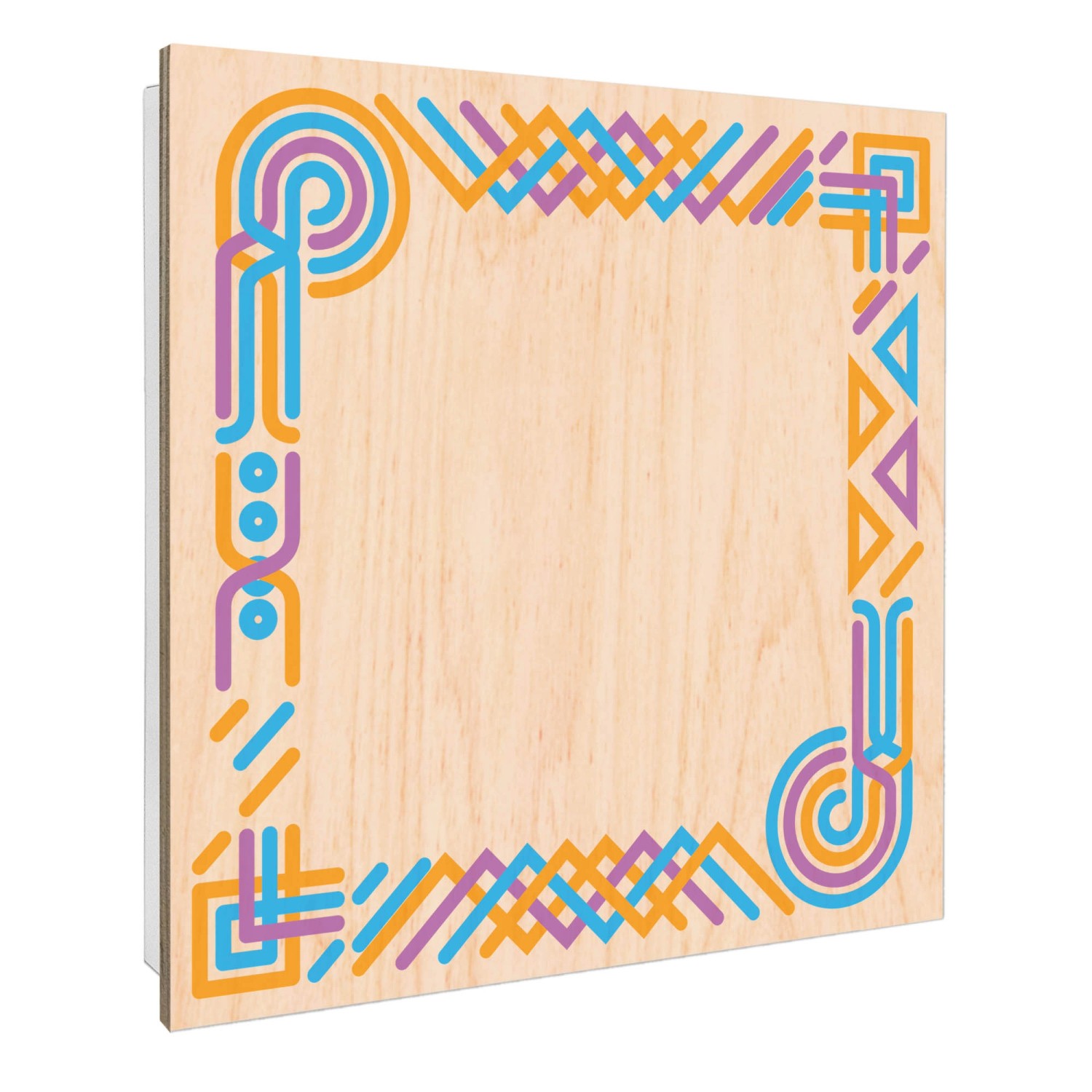 Banjado Schlüsselkasten mit Holzfront 30x30cm Weiß Scharnier Links 50 Haken günstig online kaufen