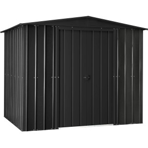 Globel Industries Metall-Gerätehaus 8x8 in Anthrazit, Gerätehaus aus Metall.