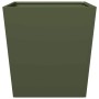 vidaXL Pflanzkübel 2 Stk Olivgrün 50x50x50 cm Stahl 851073_7