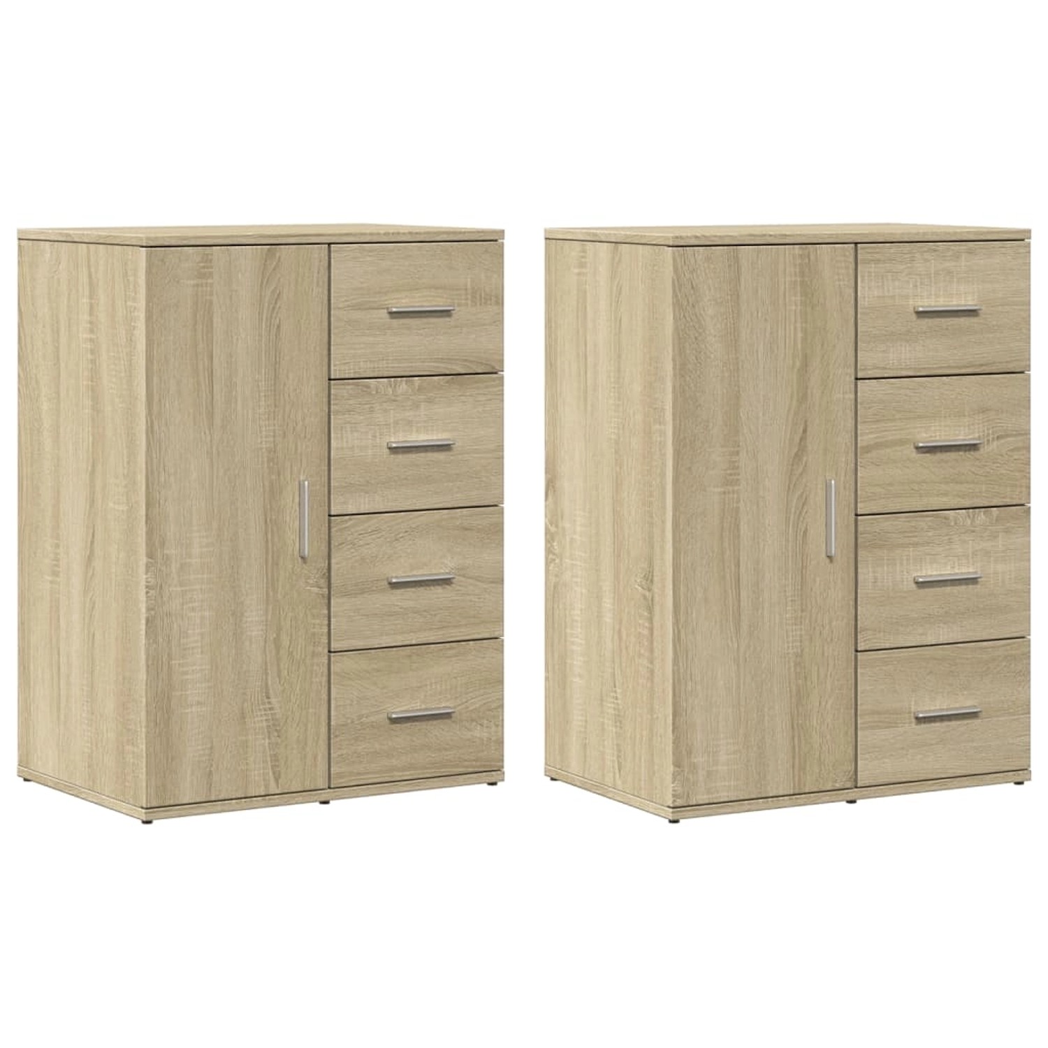 vidaXL Sideboards 2 Stk Sonoma-Eiche 59x39x80 cm Holzwerkstoff 3276632 günstig online kaufen