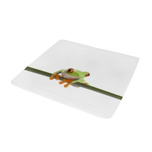 Kleine Wolke Charlie Wanneneinlage, 55x55cm, maigrün mit Froschmotiv für sicheren Halt in der Badewanne.