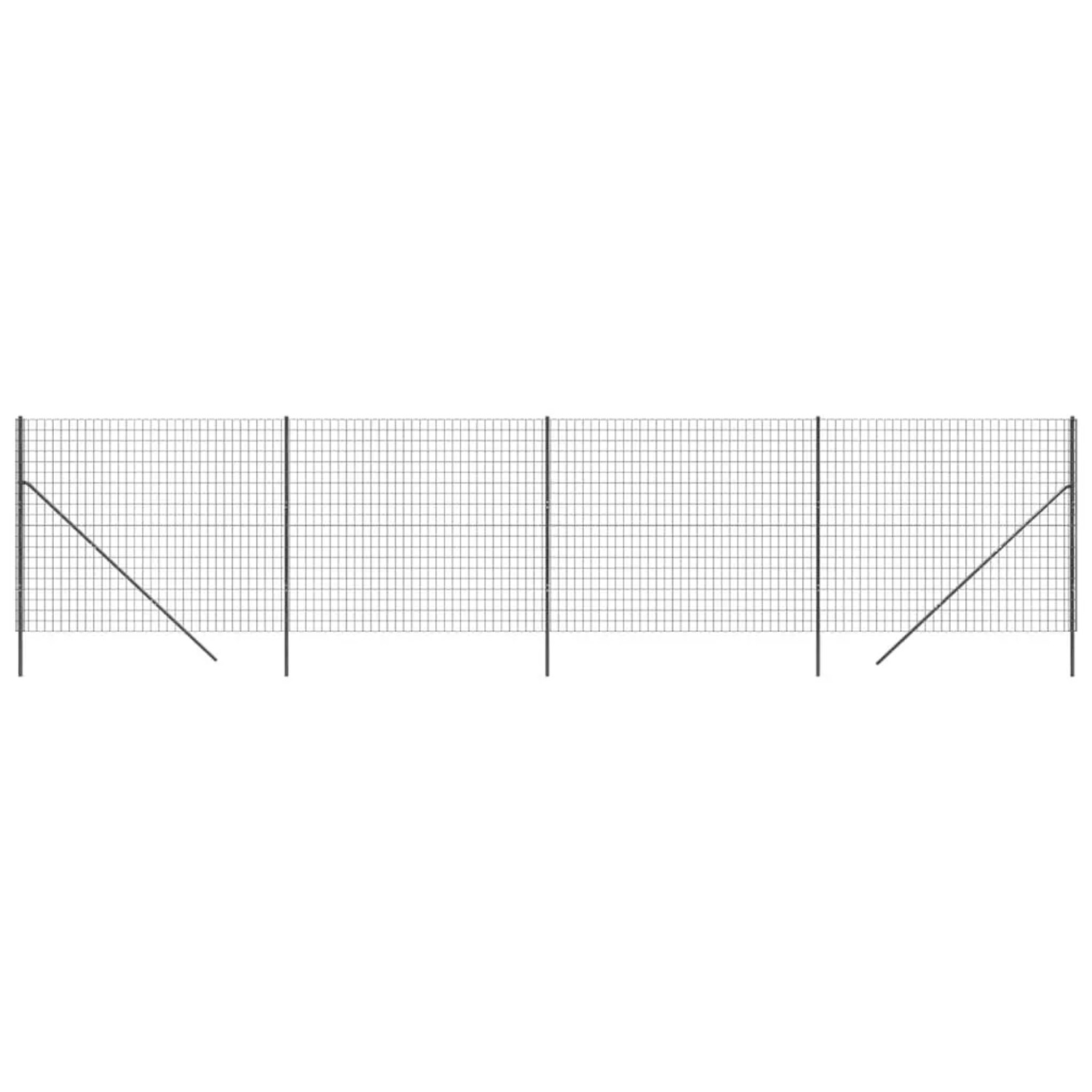 vidaXL Maschendrahtzaun Anthrazit 1,6x10 m Verzinkter Stahl 154212 günstig online kaufen