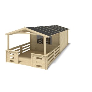 Altanka Gartenhaus   Gerätehaus    3x4 m mit Anbau 3x3.76 m   21 m²   DOM661+DOM394+DOM395+POD04