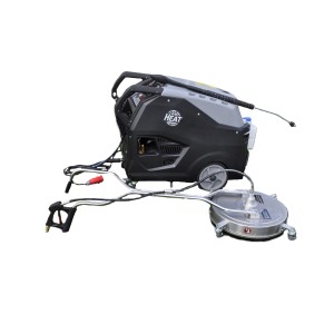 FM-SOLAR Hochdruckreiniger mit Flächenreiniger, Heißwasser-Diesel-Dampfstrahler für Gewerbe & Privat.