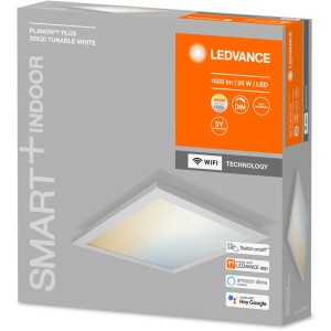 Verpackung der Ledvance Smart+ WiFi Panelleuchte Planon Plus 30x30 Tunable White.