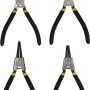 Stanley Modul Zangen Set, 4-tlg., für Sicherungsringe, mit geraden und gebogenen Backen.