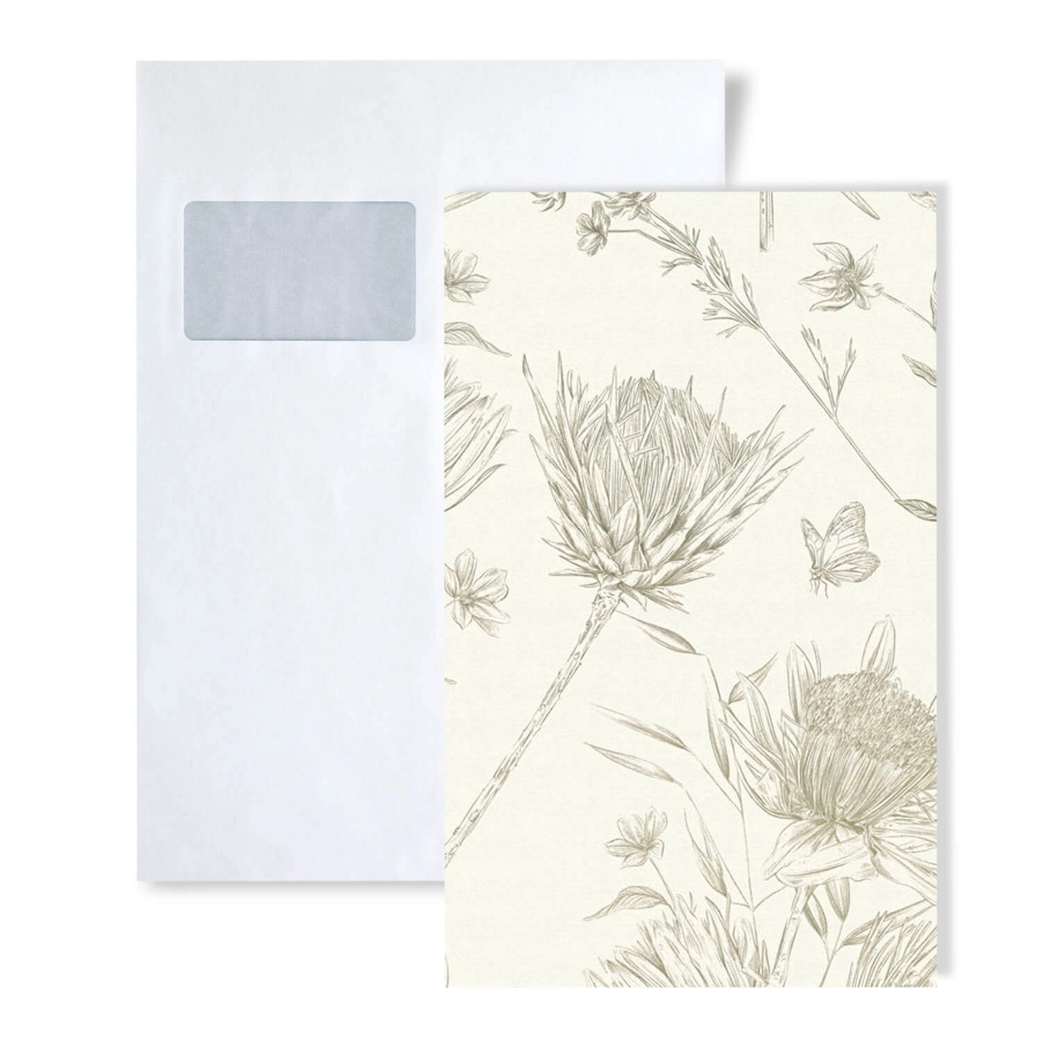 PROFHOME 1 MUSTERSTÜCK S-394273-GU DIN A4 MUSTER der Floralen Tapete günstig online kaufen