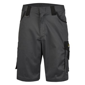 Hans Schäfer Arbeitshose Short Athos in Grau-Schwarz, Größe 54. Kurze, robuste Workwear Hose mit Taschen.