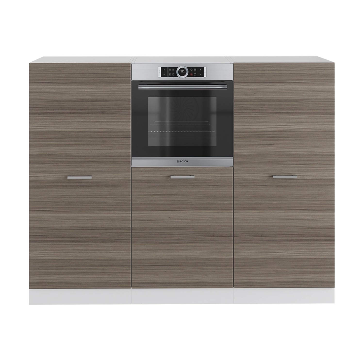 Vicco R-Line Küchenblock Edelgrau/Weiß 180 cm ohne Arbeitsplatte günstig online kaufen