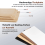 HOMAVO Schreibtisch: Tischplatten in verschiedenen Farben und Stärken im Detail.