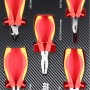 Mephisto Werkzeugwagen: VDE Zangen Set mit Seitenschneider, Kombizange, Abisolierzange, Flachrundzange, Elektrikerzange