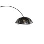 Orientalische Bogenlampe Pua mit schwarzem Bambusschirm, Detailansicht.