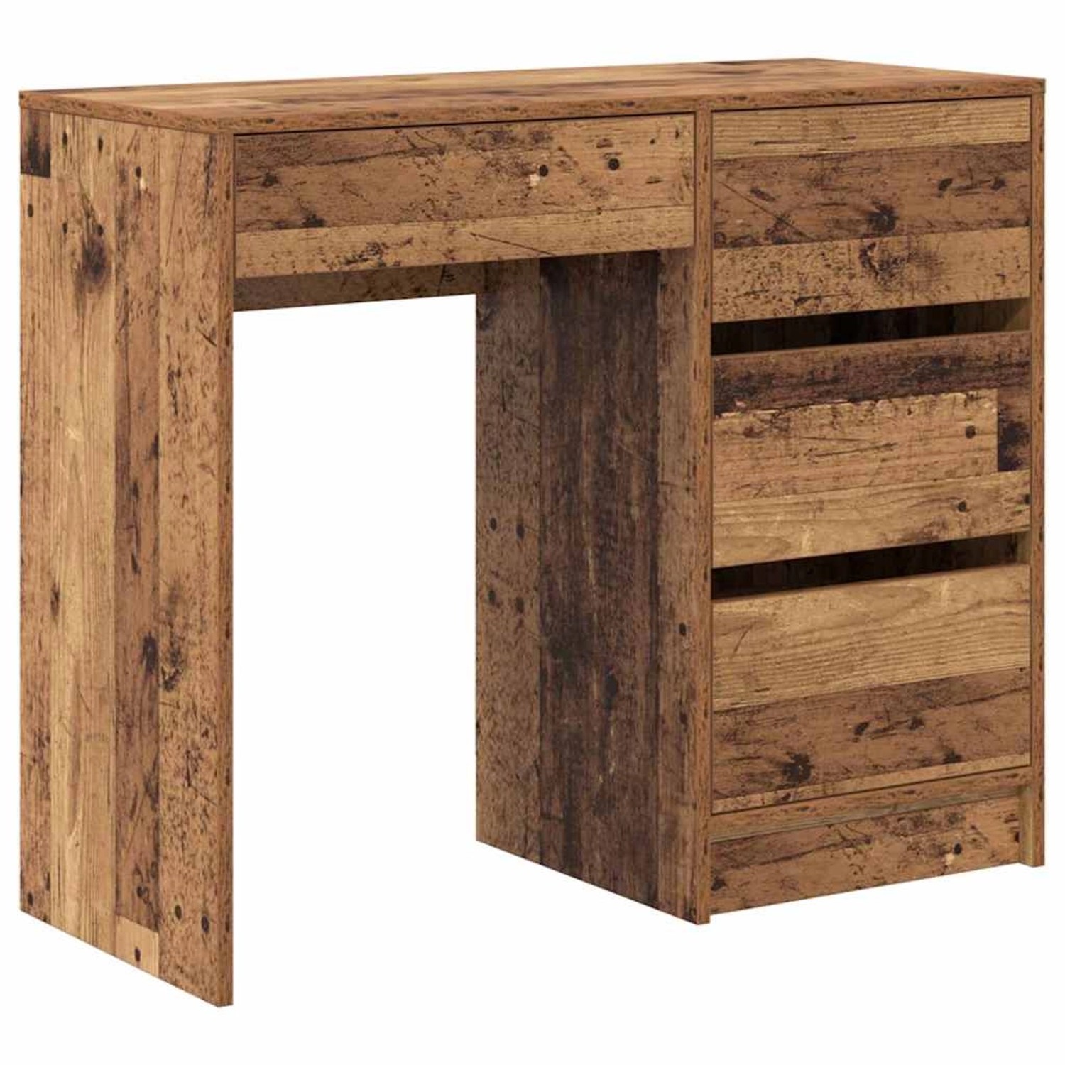 vidaXL Schreibtisch mit Regal Altholz 90 x 37,5 x 75 cm Holzwerkstoff 86949 günstig online kaufen
