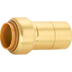 Steck-Reduzierstück aus Messing, Ø 18 mm x Ø 22 mm, für Gewindefittings.