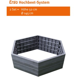 Garantia Hochbeet-System Ergo XL Wood, Kunststoff, sechseckig, einfache Montage