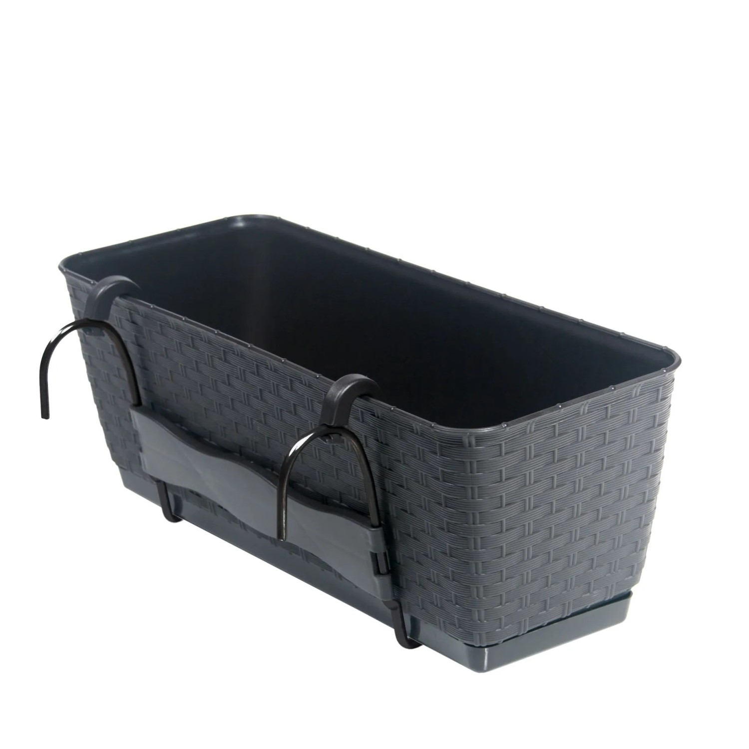 BigDean Blumenkasten Blumentopf Blumenkasten Pflanzkübel Pflanzgefäß Pflanztopf Balkonkasten ca. 49 x 16 x 17 cm L x B x H 12 Liter