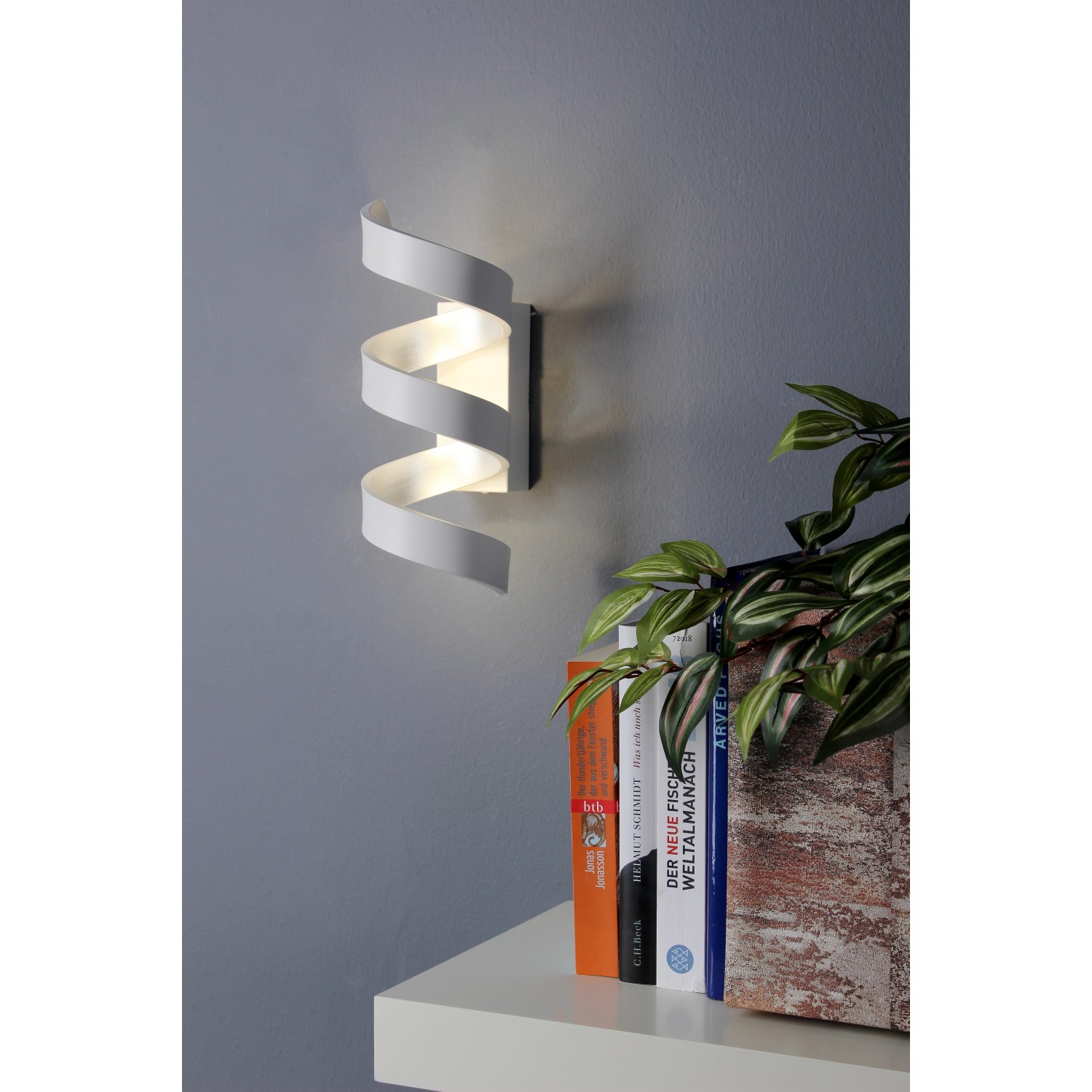 Luce Design bei kaufen 10 cm x Helix 26 Weiß-Silber x LED-Wandlampe OBI 13,5