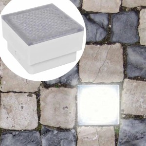 vidaXL LED Bodeneinbaustrahler Außen 12 Stk 100x100x68 mm 272494