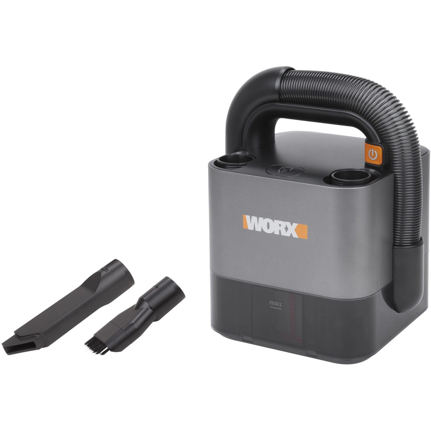 Worx Akku-Staubsauger WX030.9 Solo mit Zubehör für flexible Reinigung.