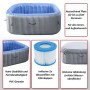 MCW Whirlpool N97 Ersatz-Pool 5 Personen Aufblasbar Eckig 180cm Grau-Blau_2