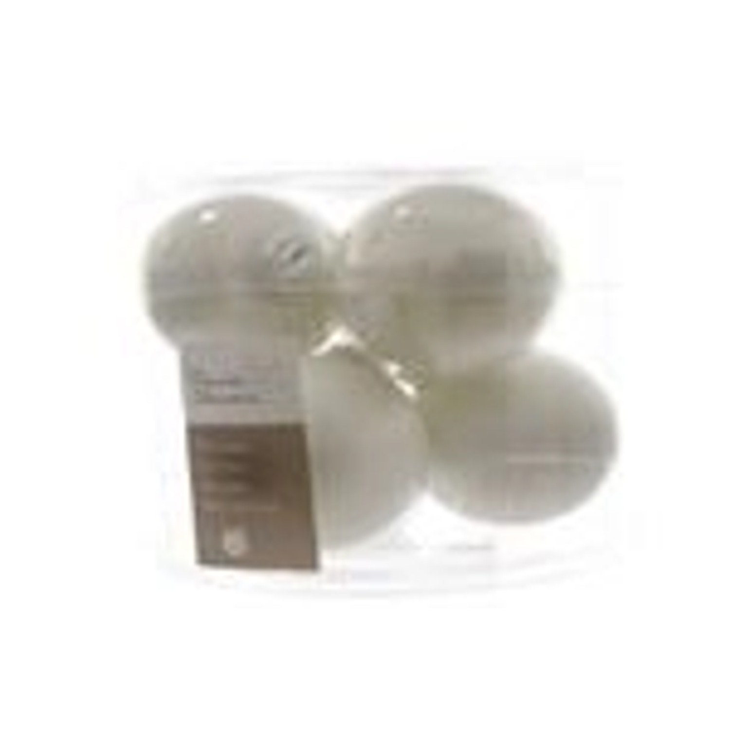 Kaemingk Weihnachtsbaumkugeln Glas  8 cm 6 Stueck Winterweiss Emaille Matt