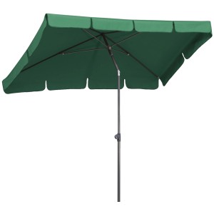 Grüner Schneider Balkonschirm, 225x120 cm, mit Push-Up Mechanik.