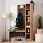 Homestyle4u Garderobe Industrial Flurgarderobe Sitzbank Garderobenpaneel_2