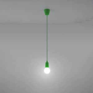 Grüne Hängeleuchte Diego 1 von Sollux Lighting. Moderne Lampe für Wohnzimmer und Kinderzimmer.