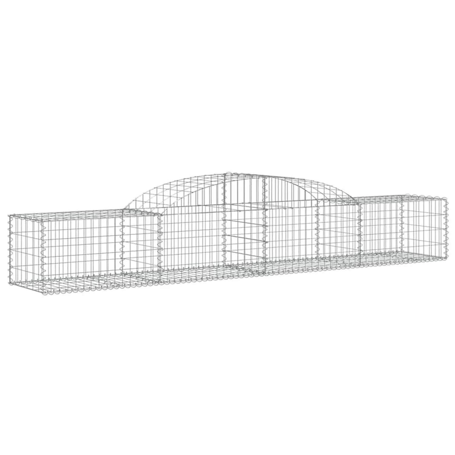 vidaXL Gabionen mit Hochbogen 30 Stk 300x50x40/60 cm Verzinktes Eisen 3146663