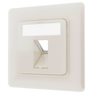 hb-digital Netzwerkdose Unterputz, 1 Port Datendose RJ45 in RAL9010.