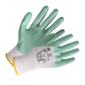 Grüne LUX Nitrilhandschuhe, Größe 10, für Arbeiten im Haushalt und Werkstatt.