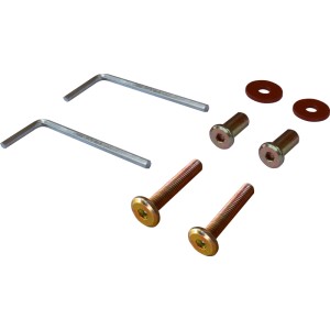 Montageset mit goldfarbenen Schrauben, Muttern, Unterlegscheiben und zwei Inbusschlüsseln für Sitzgruppe Gracefield.