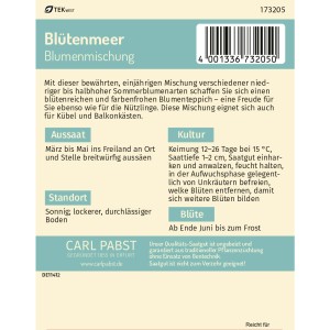 Pabst Keimkraft Blütenmeer Blumenmischung Saatgut für ca. 3m² Fläche.