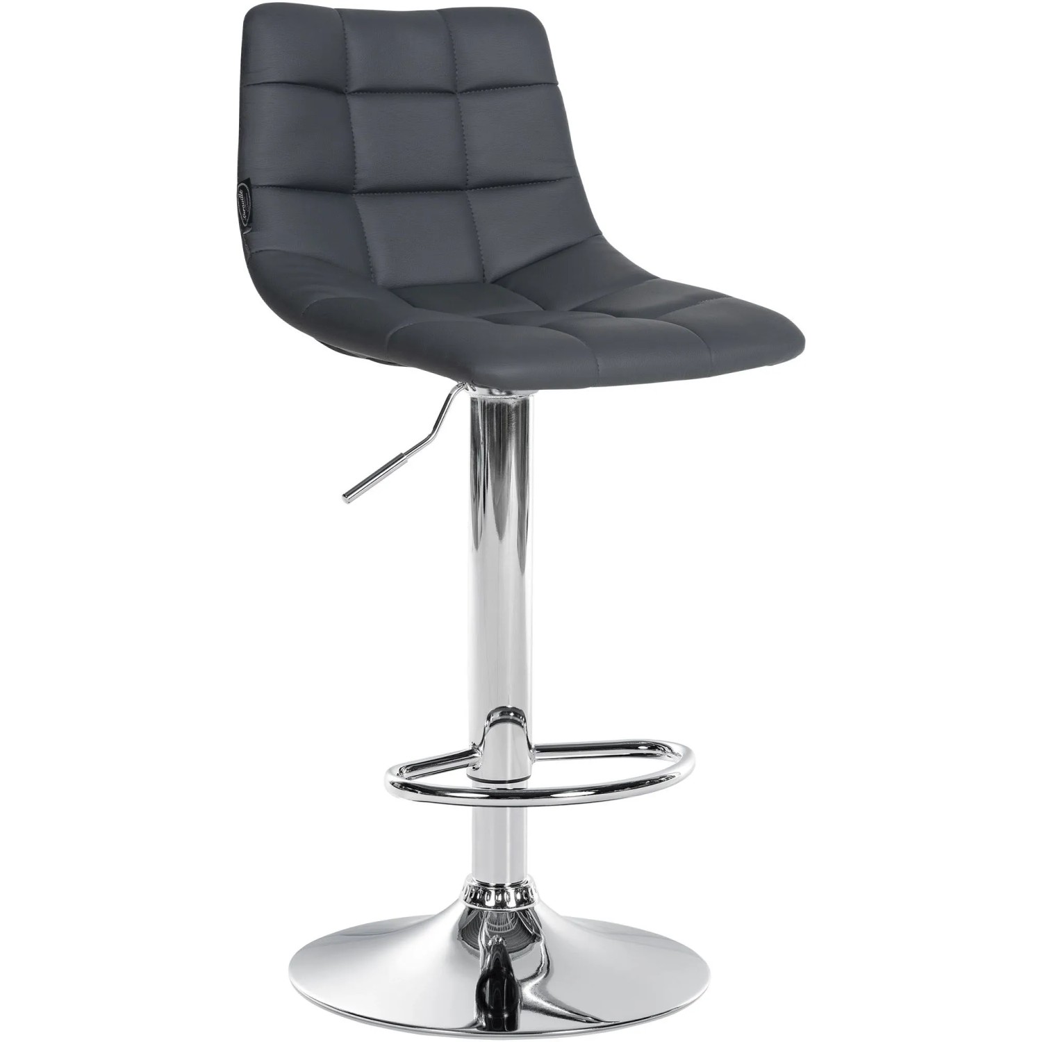 CLP Barhocker Jerry Kunstleder Grau/Chrom
