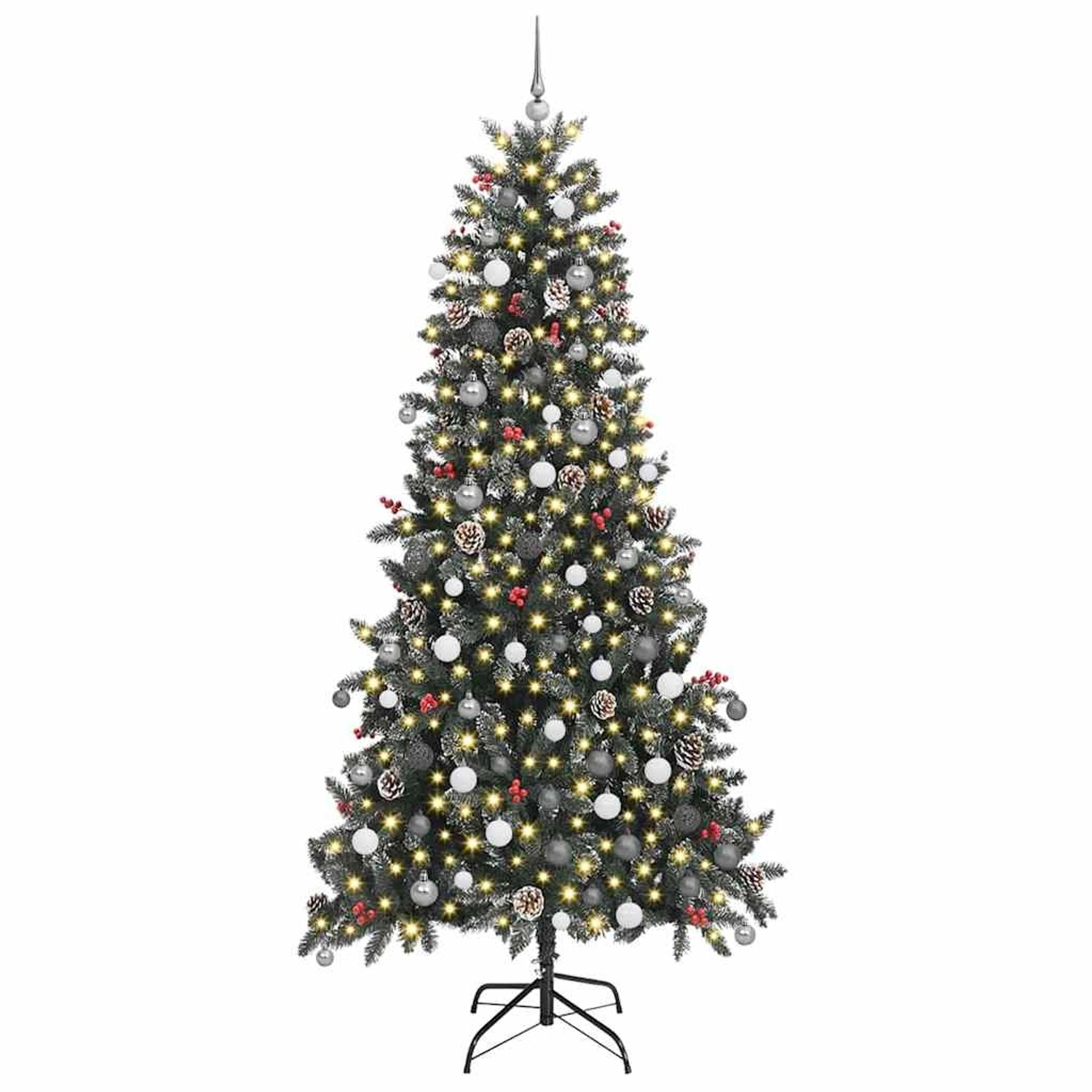 vidaXL Künstlicher Weihnachtsbaum Grün 129,5 x 129,5 x 240 cm 3395903