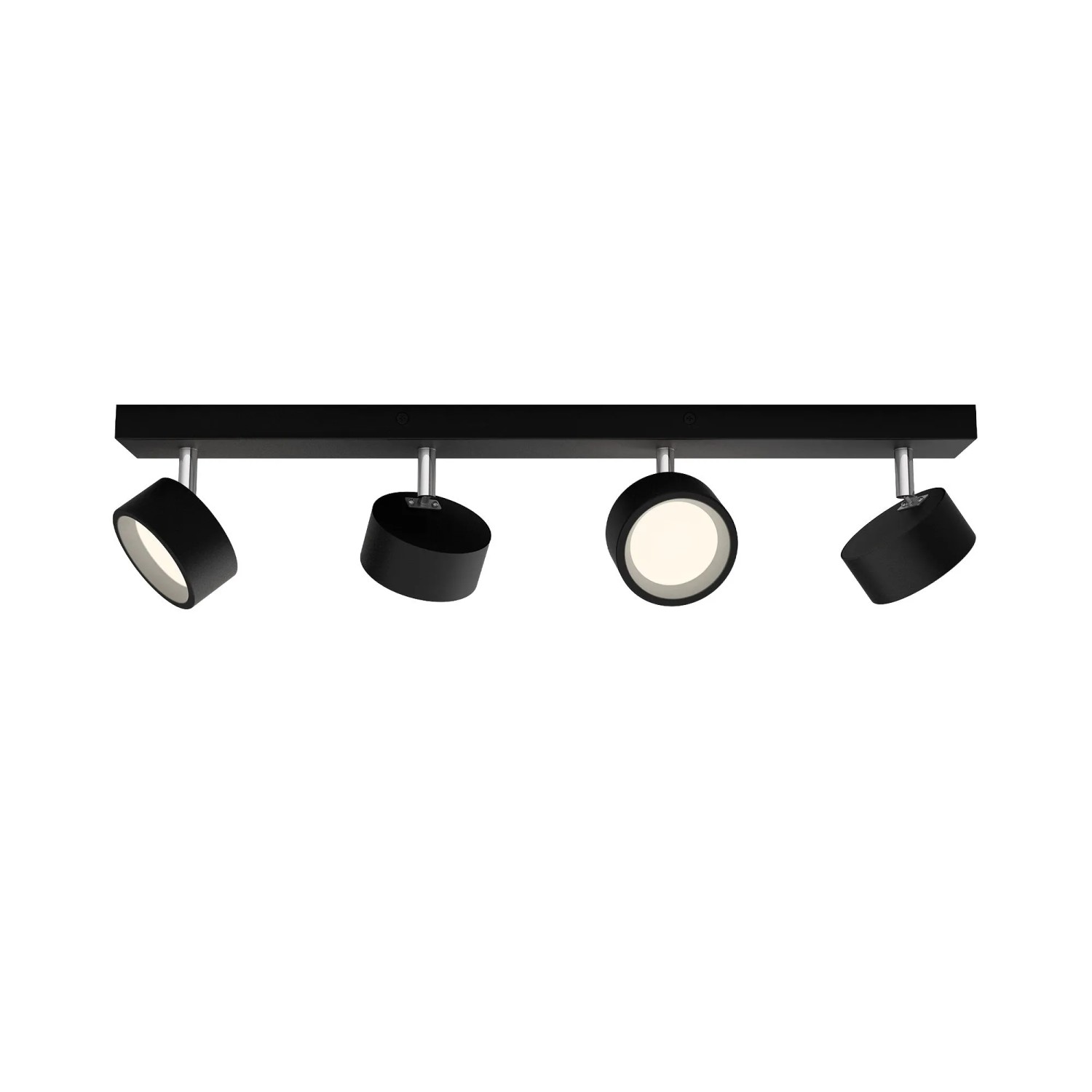 Philips Spotleuchte Bracia 4-Flammig 5,5 W Schwarz