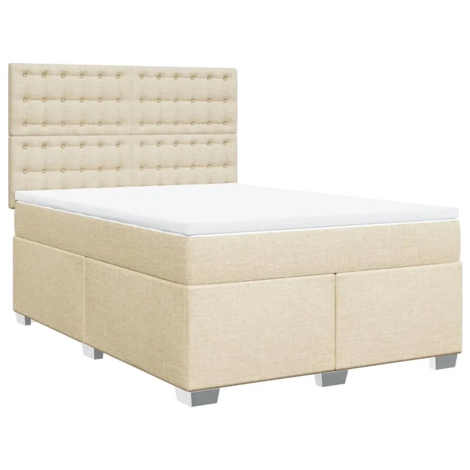 Thumbnail - vidaXL Boxspringbett mit Matratze Creme 140x200 cm Stoff 3290530