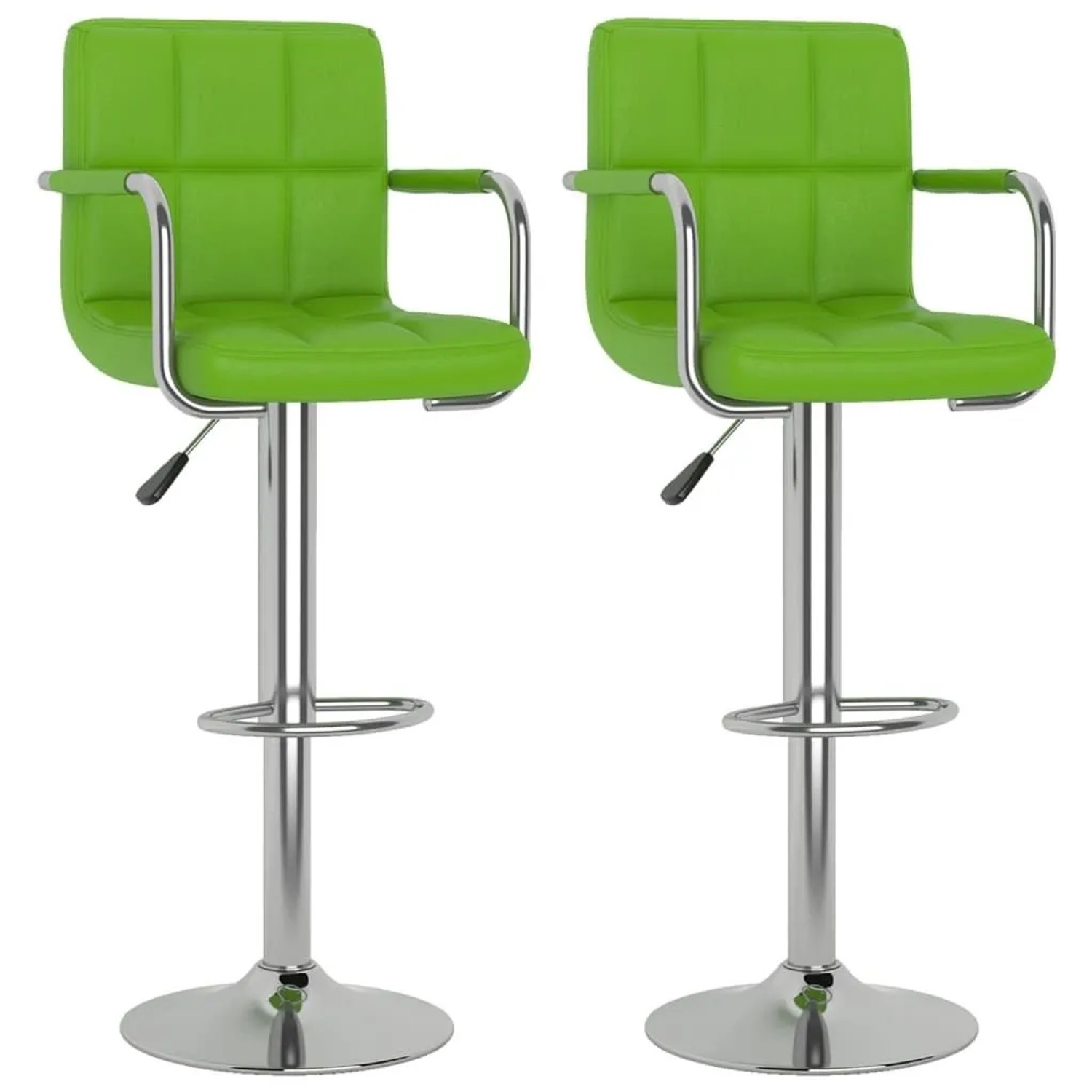 vidaXL Barhocker 2 Stk Grün Kunstleder 334602
