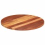 vidaXL Tischplatte Massivholz Akazie Rund 25-27 mm 70 cm 285975
