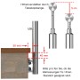 Edelstahl Geländer: Seitliche Befestigung (30/40mm) und höhenverstellbare Teleskopstange (5cm) für Treppen & Geländer.